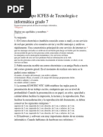 Examen Tipo ICFES de Tecnología e Informática Grado 7