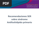 Recomendaciones SER Sobre Síndrome Antifosfolípido Primario - DEF