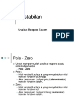 Analisis Kestabilan Sistem