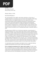 Brockport Faculty of Color Letter To President - 2.18.20