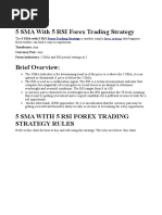 5 SMA With 5 RSI Forex Trading Strategy