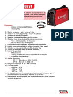 ESPECIFICACIONES ARCWELD 200i ST EDIPESA