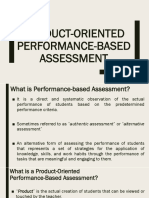 Product-Oriented Performance-Based Assessment