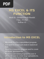 MS Excel &functions