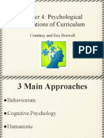 Chapter 4 - Psychological Foundations of Curriculum