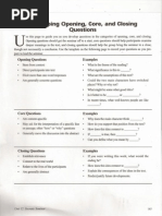 Developing Opening, Core, and Closing Questions