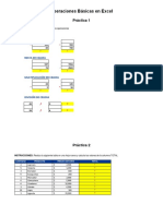 Ejercicio Operaciones Basicas en Excel