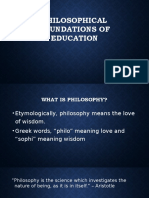 Foundation of Education (Philosophy)