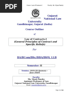 Course Outline-Law of Contracts I-Jan-Jun 2020-Ms, Niyati Pandey