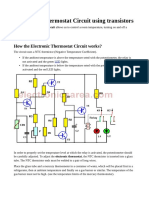 Electronic Thermostat Circuit Using Transistors