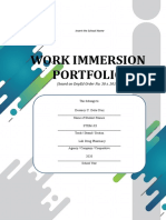 WORK IMMERSION PORTFOLIO Based On DepEdhh