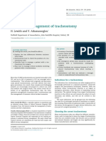 Update On Management of Tracheostomy