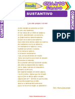 Accidentes Gramaticales Del Sustantivo para Cuarto Grado de Primaria