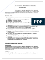 Assessment of Maternal Measures