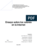 Los Valores en El Internet