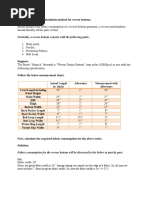 Fabric Consumption Calculation Method For Woven Bottom