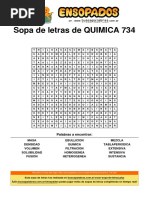 Sopa de Letras de Quimica - 734