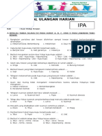 Soal Ulangan Harian IPA Kelas 4 SD - BAB 4 Daur Hidup Hewan