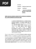 Escrito Solicito Aclaracion Resolucion Judicial