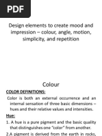 Design Elements To Create Mood and Impression - Colour, Angle, Motion, Simplicity