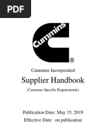 Cummins Inc.-Supplier Handbook (Customer Specific Requirements)