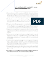 2019 - Acechi - Minuta Estudio Sobre La Contribución de La Industria de La Cerveza A La Economía en Chile