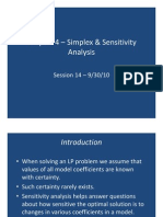 ISE 626 Fall 10 CH 4 Simplex Sensitivity