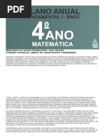 Planejamento Anual de Matemática 4 Ano Do Fundamental de Acordo Com A BNCC 2020