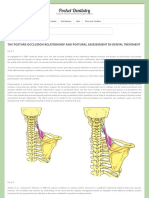 THE POSTURE-OCCLUSION RELATIONSHIP AND POSTURAL ASSESSEMENT IN DENTAL TREATMENT - Pocket Dentistry