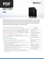 Synology DS718 Plus Data Sheet Enu