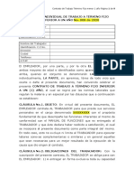 Contrato A Termino Fijo Menor de Un Año