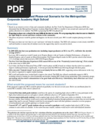 NYC DOE Fact Sheet On Closure of Metropolitan Corporate Academy High School in Brooklyn