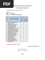 Programa de Recuperacion Academica 2020