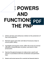 The Powers and Functions of The PNP