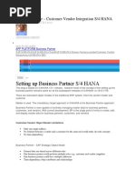 Business Partner Customer Vendor Integration