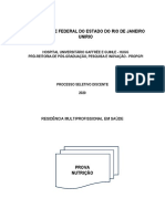 Residencia Multiprofissional 2020 - Caderno de Prova - Prog. Nutricao PDF