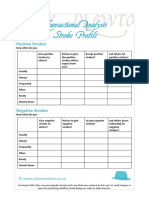 Transactional Analysis Stroke Profile Worksheet