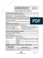 MSDS Limpiador Antibacterial Pinolina V6