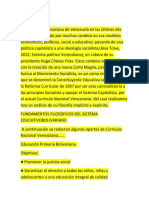 Fundamentos Filosoficos Del Sistema Educativo Bolivariano