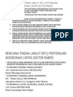 Rencana Tindak Lanjut (RTL) Pertemuan Koordinasi