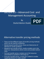 Lecture 23 - Advanced Cost and Management Accounting