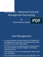 Lecture 26 - Advanced Cost and Management Accounting