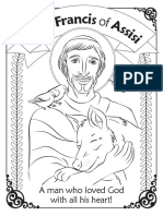 Saint Francis of Assisi Wolf Coloring Page PDF