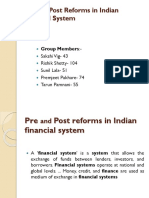 Pre and Post Reforms in Indian Financial System