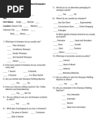 Feasibility Survey