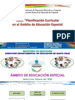 Taller de Planificación - Educación Especial 2020