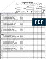 School Form 8 SF8 Learner Basic Health and Nutrition Report