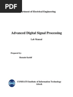 Advanced Digital Signal Processing: Department of Electrical Engineering