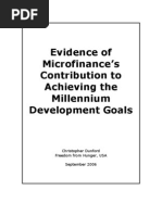 Evidence of Microfinance's Contribution To Achieving The Millennium Development Goals