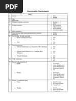 Demographic Questionnaire